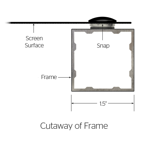 Da-Lite Da-Snap Fixed Frame 37.5X88 96" Diag. Cinemascope 2.35:1 HD Progressive 1.1 Perf