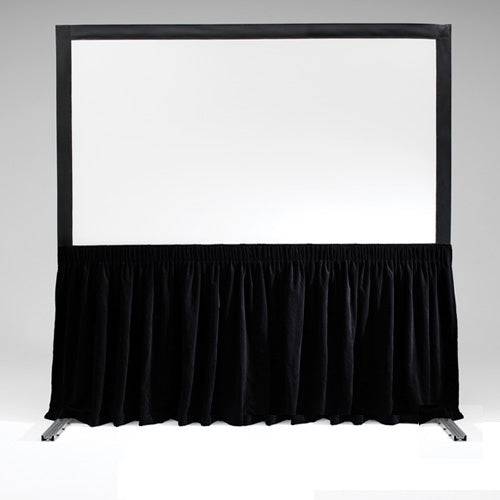 Draper FocalPoint Dress Kit Skirt - Inherently Flame Retardant (IFR) 108" x 192", HDTV, Black velour