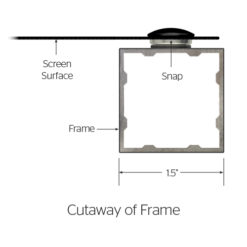 Da-Lite Da-Snap Fixed Frame 52X92 106" Diag. HDTV 16:9 Da-Mat