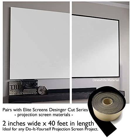 Black Felt Tape Enhancing Projection for DIY Projector Screen 2-inch x  40-feet,Screen Accessories